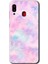Samsung Galaxy A30 Kılıf Hd Desen Baskılı Arka Kapak + Temperli Cam - Pembe-Duman 1