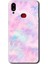 Samsung Galaxy A10S Kılıf Hd Desen Baskılı Arka Kapak + Temperli Cam - Pembe-Duman 1