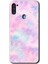 Samsung Galaxy A11 Kılıf Hd Desen Baskılı Arka Kapak + Temperli Cam - Pembe-Duman 1