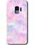 Samsung Galaxy S9 Kılıf Hd Desen Baskılı Arka Kapak + Temperli Cam - Pembe-Duman 1