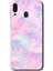 Samsung Galaxy M20 Kılıf Hd Desen Baskılı Arka Kapak + Temperli Cam - Pembe-Duman 1