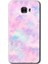 Samsung Galaxy C9 Pro Kılıf Hd Desen Baskılı Arka Kapak + Temperli Cam - Pembe-Duman 1
