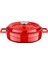 Döküm Çok Amaçlı Yayvan Tencere (Ø)24 Cm. Iç Krem, Kırmızı 1