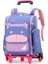 Lovehome Çocuklar Için Büyük Kapasitelii Tekerlekli Sırt Çantası - Mavi/pembe (Yurt Dışından) 1