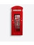 Kişiye Özel Londra Kırmızı Telefon Kulübesi Tasarımlı Ahşap Duvar Saati (Model 1-1) 1