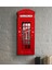 Kişiye Özel Londra Kırmızı Telefon Kulübesi Tasarımlı Ahşap Duvar Saati (Model 1-1) 4