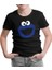 Kurabiye Canavarı - Canavar Siyah Çocuk Tshirt 1