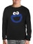 Kurabiye Canavarı - Canavar Siyah Çocuk Sweatshirt 1