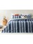 Denim Stripe Çok Amaçlı Tek Kişilik Yatak Örtüsü Takımı 160 x 220 cm Lacivert 1