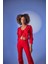Crop Model Bağlamalı Kol Detaylı Elsa Bluz Kırmızı 3