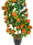 Yapay Ağaç Mandalina Ağacı 80CM 3boy Bambuda Akrilik Siyah Saksılı 4