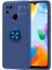 - Xiaomi Poco C40 - Kılıf Yüzüklü Karbon Ravel Silikon Kapak - Mavi 1