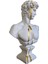 Büyük David Beyaz Altın Çizgi Büst Dekoratif Heykel 2