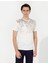 Erkek Ecru Slim Fit Baskılı Bisiklet Yaka Tişört 50254026-VR019 2