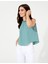 Kadın Koyu Mint Comfort Fit Kolsuz Bluz 50252148-VR152 3