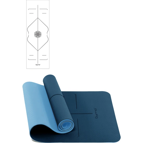 Gymo Hizalamalı 6mm Tpe Yoga Matı Pilates Minderi