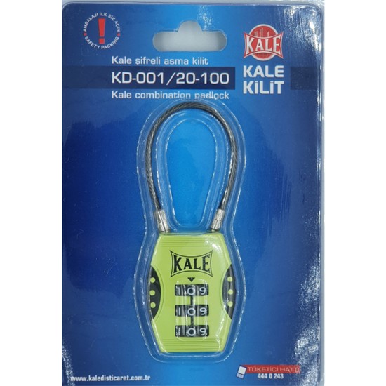 Kale Kilit Kale Şifreli Asma Kilit 3 Basamaklı Şifreleme Fiyatı