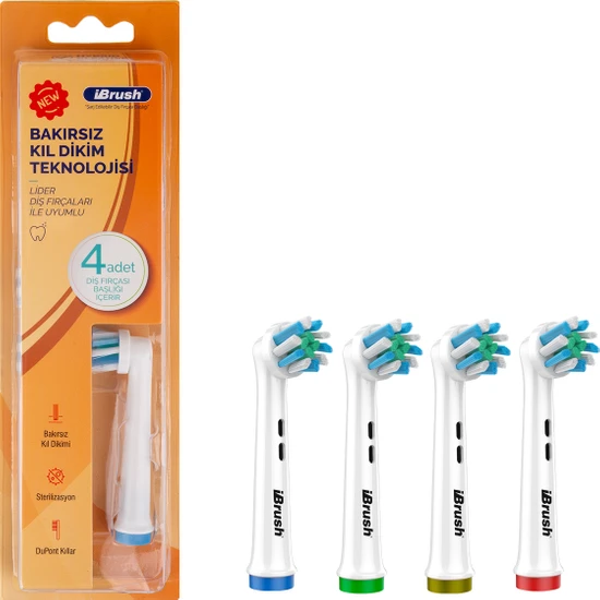Ibrush Clean Maximizer Oral-B Şarjlı Diş Fırçası Yedek Başlığı (Bakırsız Dikiş Teknolojisi)