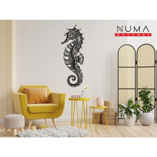 Numa Concept Deniz Atı Denizatı Mdf Duvar Dekorasyon Lazer Kesim 40x15 Cm