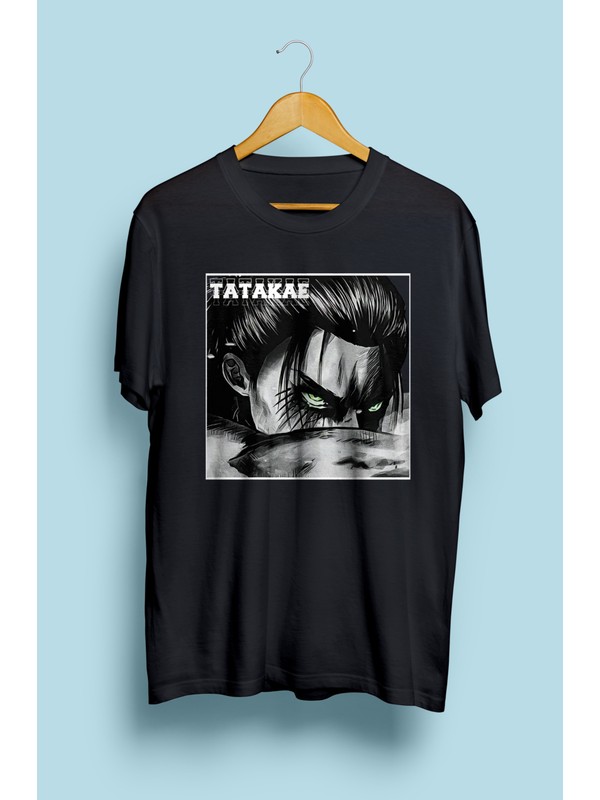 Akihabara Attack On Titan Eren Yeager Titan Dönüşümü Anime Karakter Baskılı Tasarım Tişört