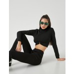 Koton Crop Triko Kazak Metal Aksesuarlı