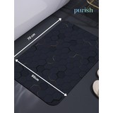 Purish Su Emici, Kaydırmaz Tabanlı, Yıkanabilir Diatom Banyo ve Abdest Paspas 70 x 50 cm