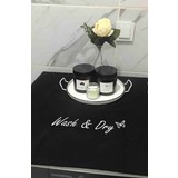 Bagand Siyah Çamaşır Makine Örtüsü Wash&dry Baskılı