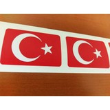 Oto Sticker 2 Adet 8X4Cm Kelebek Cam Türk Bayrağı