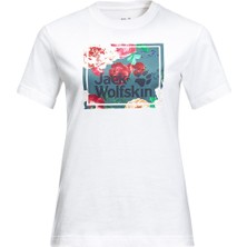 Jack Wolfskin Flower Logo Kadın T-shirt 1808341-5018