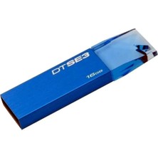 Kingston Datatraveler 16GB USB Bellek Se3 KC-U6816-4C18 USB 2.0 Mavi