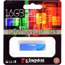 Kingston Datatraveler 16GB USB Bellek Se3 KC-U6816-4C18 USB 2.0 Mavi