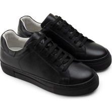Deery Deri Siyah Sneaker Kadın Ayakkabı