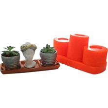 Hobizubi Beton Saksı Silikon Kalıp Seti - 1