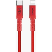 Wiwu WP101 Mfı Lightning Pd Kablo 30W Hızlı Şarj Kablosu 100 mm Data Kablo
