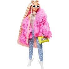 GRN28 Barbie Extra - Pembe Ceketli Bebek