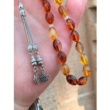 Fosforlu Kedi Gözü Karanlıkta Parlayan Toz Kehribar Tesbih DGN11155