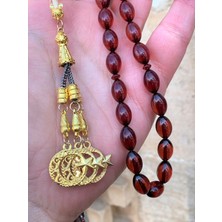 Hediye Doğan Silver Renk Süzmesi Toz Kehribar Tesbih DGN11156