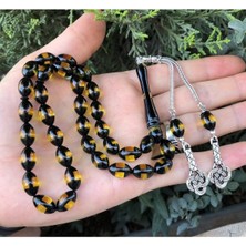 Doğan Silver Sürmeli Toz Kehribar Tesbih DGN1142