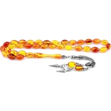 Doğan Silver Hareli Toz Kehribar Tesbih DGN1160