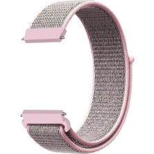 Markacase Huawei Watch Gt 2 42 mm Için Spor Dokuma Kordon Kum Pembe