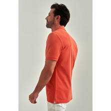 Bisse Erkek Balenli Yaka  Basic Regular Fit T-Shirt ORANJ TS22Y22013_D22