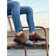 BA0104 Bağcıklı Taba Ekose Süet Siyah Taban Spor Klasik Erkek Ayakkabı