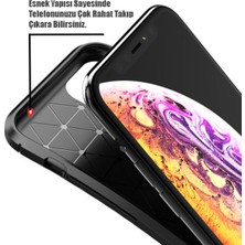 Kzy Oppo A76 Kılıf Karbon Tasarım Silikon Arka Kapak - Siyah