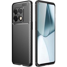 Caseart One Plus 10 Pro Kılıf Karbon Tasarım Silikon Arka Kapak - Siyah