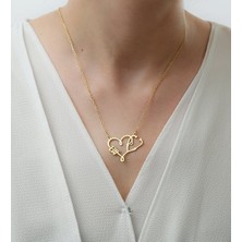 Vaoov 925 Ayar Gümüş Isimli Kalpli Doktor Kolyesi