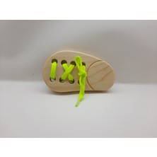 Enna Ahşap Oyuncak Ip Geçirme Oyunu Eğitici Ahşap Oyuncak Ayakkabı Desenli Model