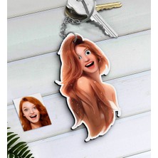 BK Kişiye Özel Barbie Bebek Karikatürlü Ahşap Anahtarlık-9