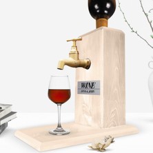 BK Custom Wooden Natural Wine Stand With Tap - Wood