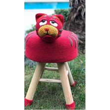 BK Isme Özel El Yapımı Örgü Çocuk Taburesi - 2