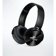 BK Kişiye Özel Isimli Siyah Yüksek Bass Mikrofonlu Kulaklık